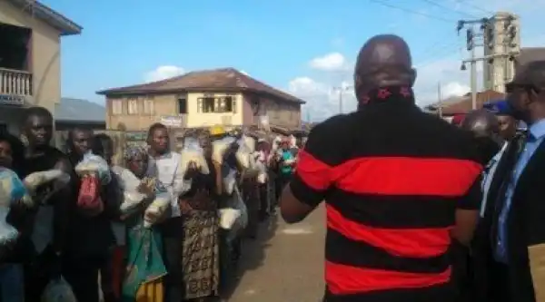 Stomach infrastructure! Joy In Ekiti As Fayose Distributes Customized Rice [Photos]